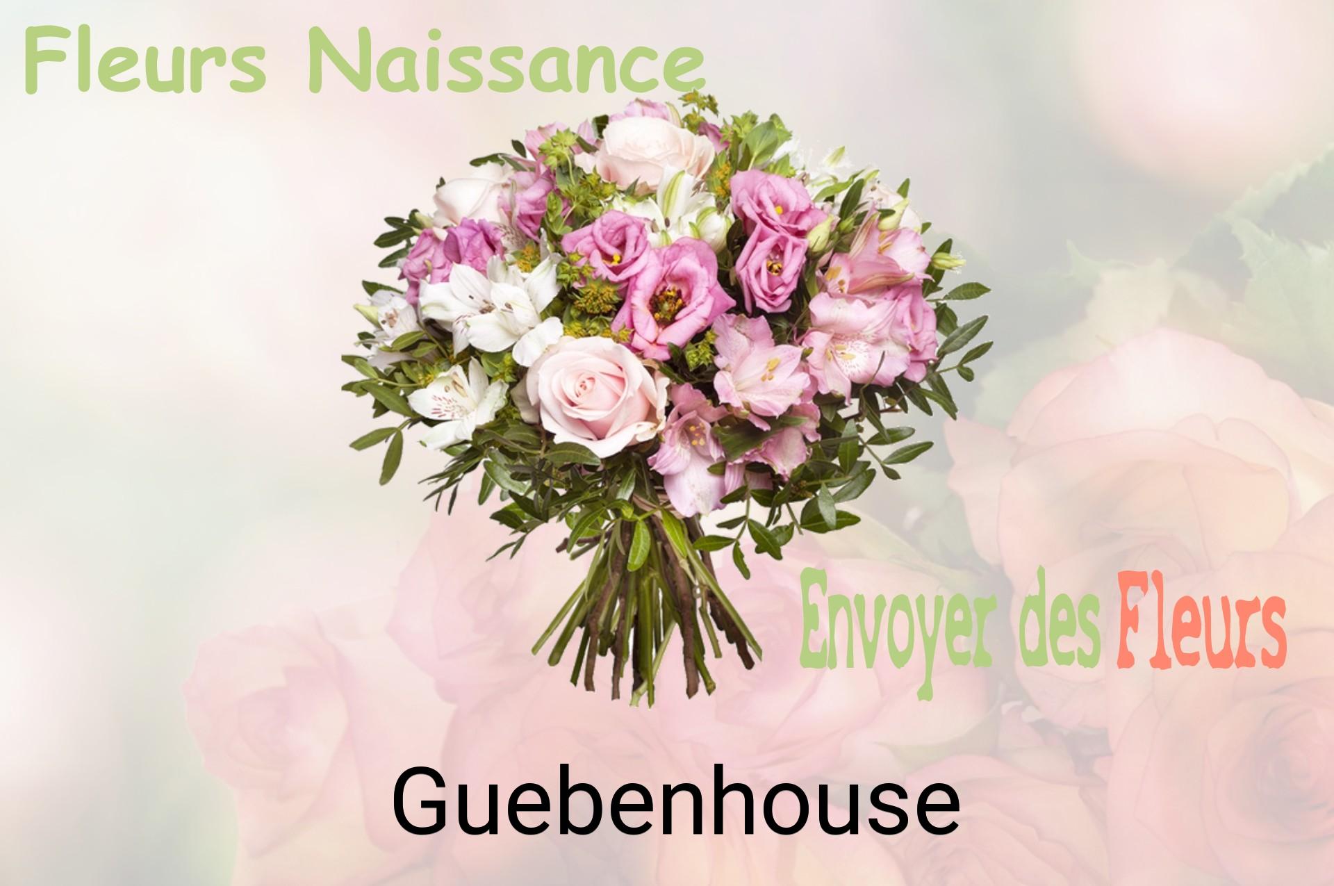 Bouquet de fleurs de naissance livré à Guebenhouse